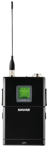 Transmițător wireless Shure - UR1-J5E, negru