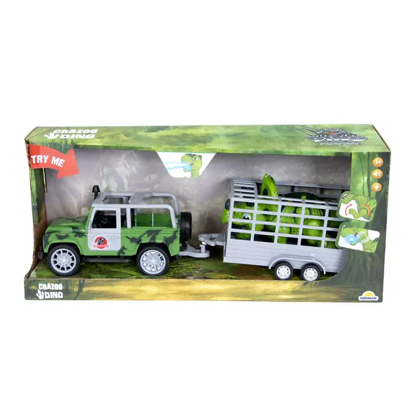 Transportator cu remorca si dinozaur, Crazoo, 1:20