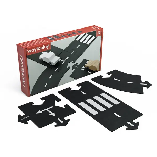 Traseu auto Waytoplay, Ringroad, 12 piese multicolor