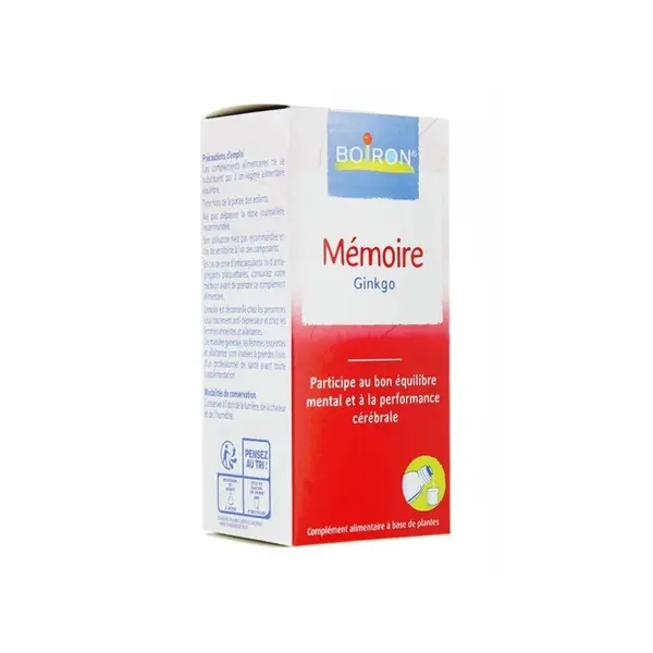 Tratament Homeopat, Boiron, Memoire, cu Ginko BIloba, Imbunatateste Functiile Memoriei, 60ml