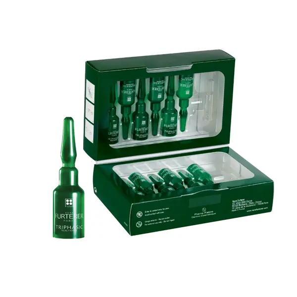 Tratament impotriva caderii parului Triphasic Reactional, 12 fiole*5 ml, Rene Furterer