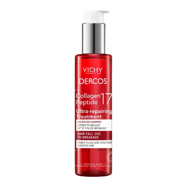 Tratament ultra-reparator cu peptide Pro-Colagen si acid citric Dercos Collagen 17 Filler, 150 ml, Vichy