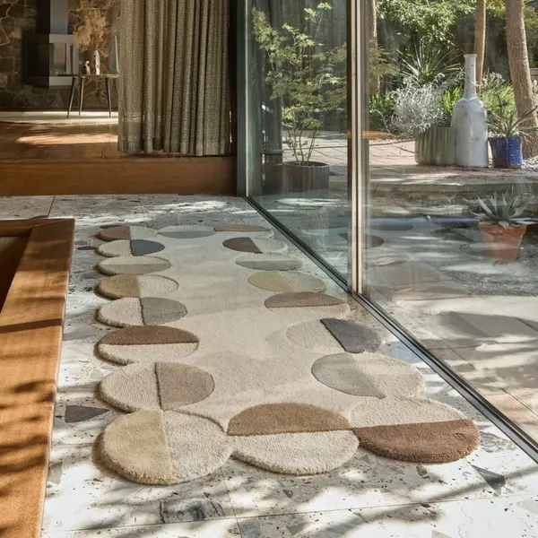 Traversa Mia Scallop Frame Natural 80x230 cm, Flair Rugs