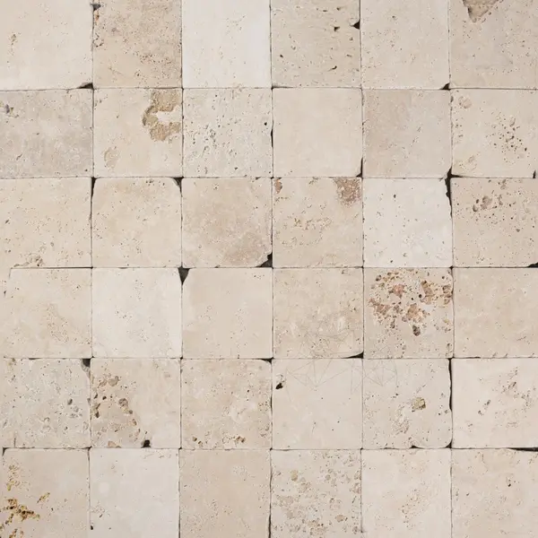 Travertin Classic Cross Antichizat, 10 x 10 x 1 cm - Economy