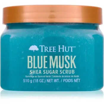 Tree Hut Shea Sugar Scrub Blue Musk exfoliant de corp cu zahăr