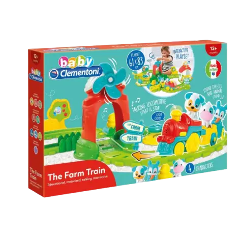 Tren interactiv cu animalute de la ferma 17385 Clementoni