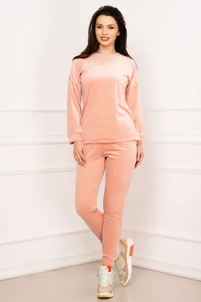 Trening asimetric din catifea rose Amelia By InPuff