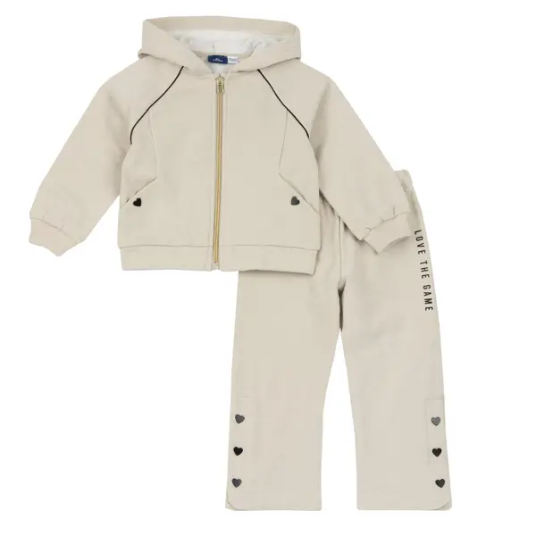Trening fete Chicco, pantaloni si cardigan, bej, 00833-69MC, 98