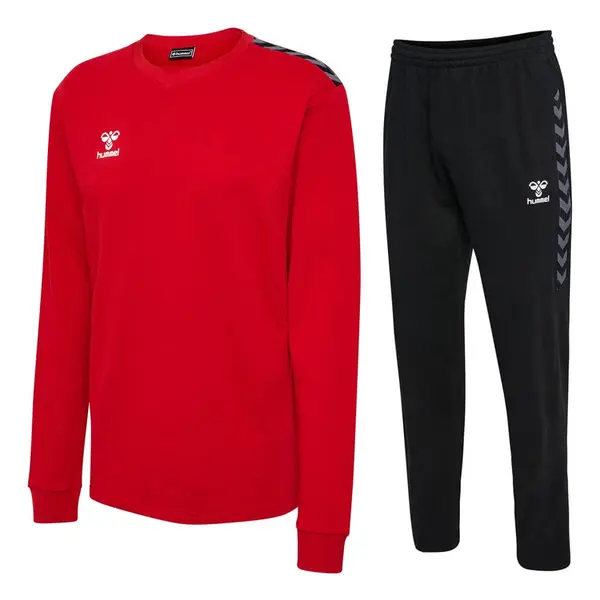 Trening hummel AUTHENTIC COTTON SWEAT UNISEX - 3062 True Red, 3XL