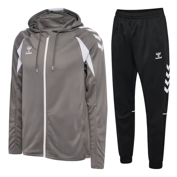 Trening hummel CORE 2.0 HOODIE ZIP - 1299 STEEL GRAY/WHITE, 3XL