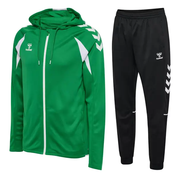 Trening hummel CORE 2.0 HOODIE ZIP - 6129 JELLY BEAN/WHITE, XL