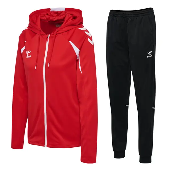 Trening hummel CORE 2.0 HOODIE ZIP WOMEN - 3946 True Red White, L