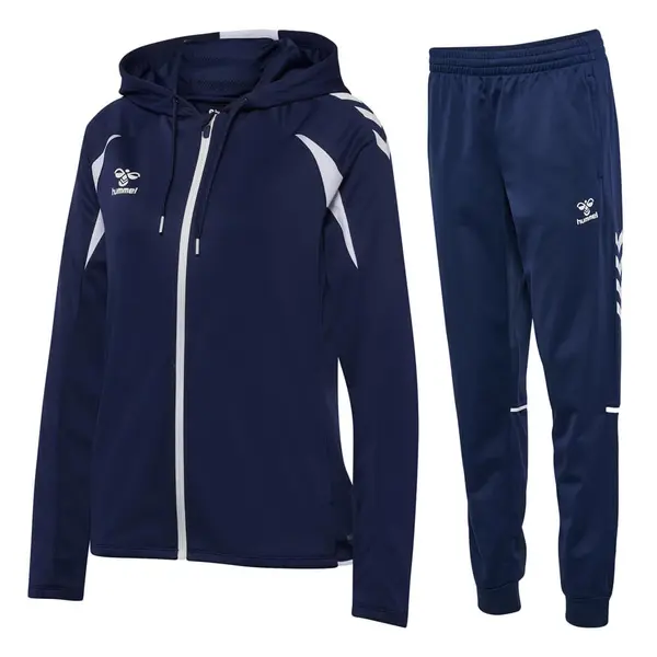 Trening hummel CORE 2.0 HOODIE ZIP WOMEN - 7929 Marine White, L