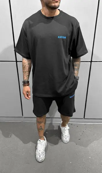 TRENING OVERSIZE BLACK ISLAND BLACK-BLUE TRBI25 (MĂRIME: L)