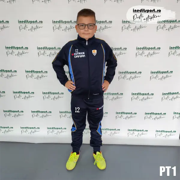Trening pentru copii si adulti Patrick personalizabil PT1 2XL, Bleumarin albastru galben