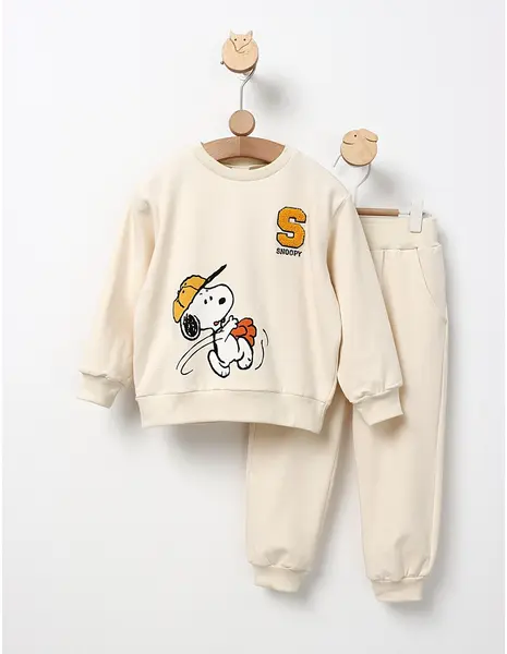 Trening plusat S is For Snoopy ecru