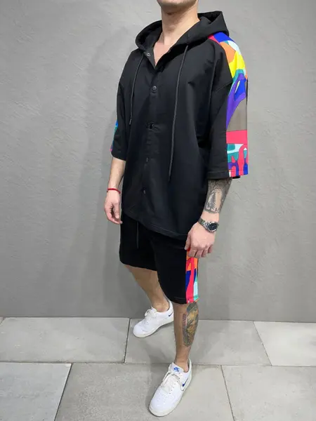 TRENING SUMMER VIBES BLACK TRAS112(6115) (MĂRIME: S)
