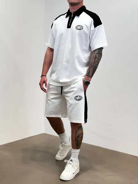 TRENING UNEFFECTED POLO ECRU-WHITE TRAS203(24BRS-060) (MĂRIME: L)