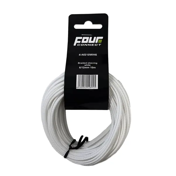 Tresa Cablu FOUR Connect 4-NS10WH6, 10 M, Alb, 6/12 mm