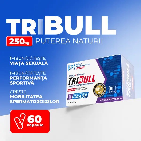 TriBull (Tribulus Terrestris), 250mg, 60 caps.
