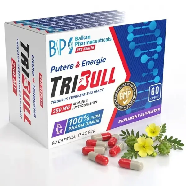 TriBull (Tribulus Terrestris), 250mg, 60 caps.