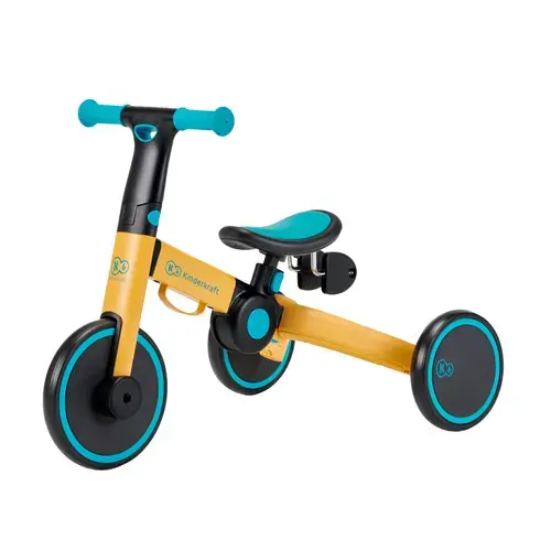Tricicleta 3 in 1 Kinderkraft 4Trike, Greutate maxima suportata 25 Kg, Galben