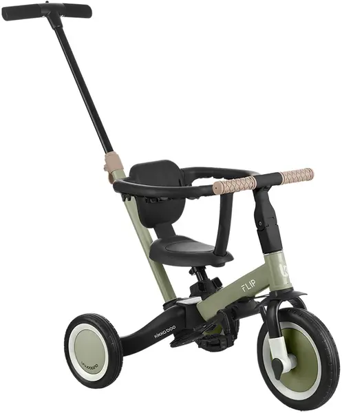 Tricicletă 5 în 1 KikkaBoo - Flip, Army Green