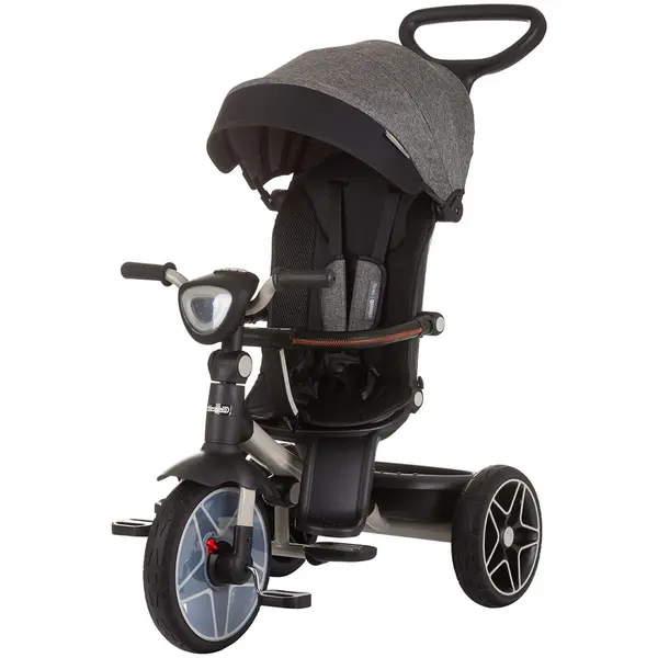 Tricicleta Chipolino Derby, scaun reversibil, pozitie somn, lumini, muzica, copertina, gri KID059347, la doar 501,00 lei