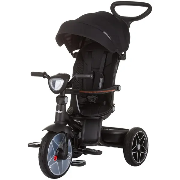 Tricicleta Chipolino Derby, scaun reversibil, pozitie somn, lumini, muzica, copertina, negru KID059330, la doar 501,00 lei