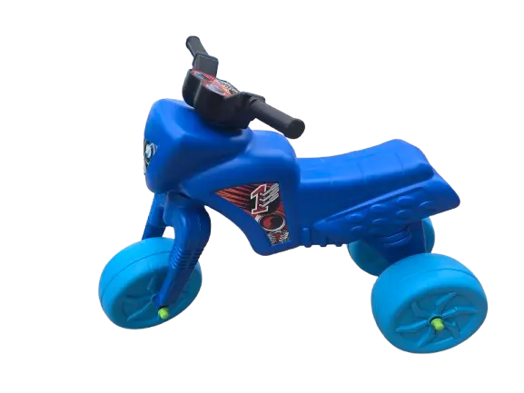 Tricicleta copii fara pedale Big Cross Light Blue, de la 2 ani pana la 20 kg, inaltime pana la sezut 34 cm