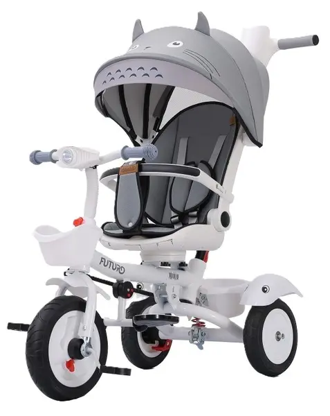 Tricicletă cu parasolar Chipolino - Futuro, gri