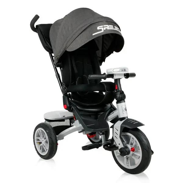 Tricicleta cu parasolar si scaun rotativ Lorelli Speedy Air Neagra