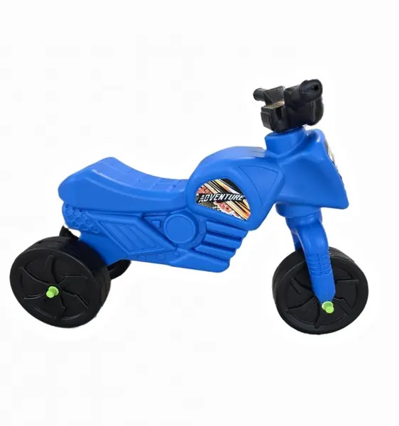 Tricicleta de echilibru pentru copii, Burak Toys, fara pedale, design ergonomic de la 2 ani pana la 20 kg, dimensiune 60 x 45 x 25 cm, Albastru