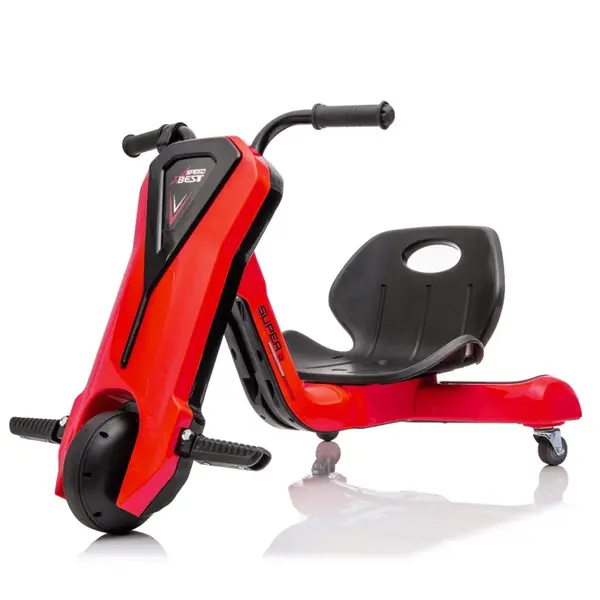 Tricicleta electrica pentru copii intre 4 si 7 ani, Kinderauto Slider 360 12V, culoare rosie