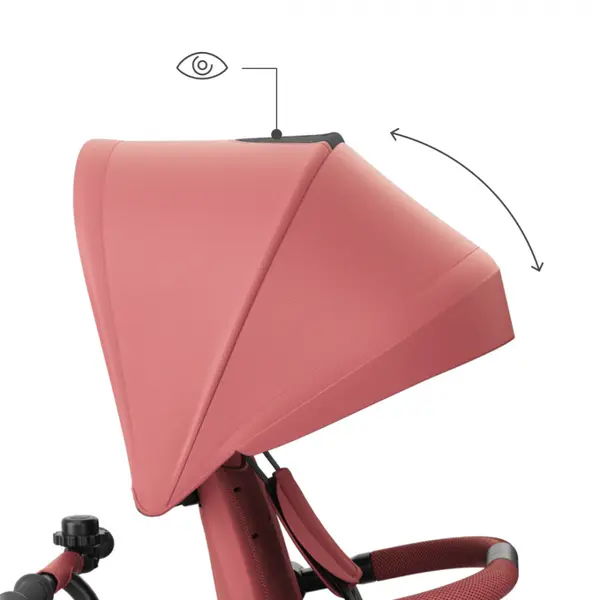 Tricicleta pentru copii KinderKraft Aston 2 Plus Pink, rotatie 360, maner reglabil, greutate admisa 25 kg