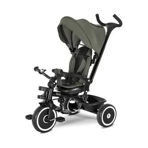 Tricicleta pentru copii Lorelli Tino, sezut rotativ 360 grade, scaun rabatabil, control parental, Verde