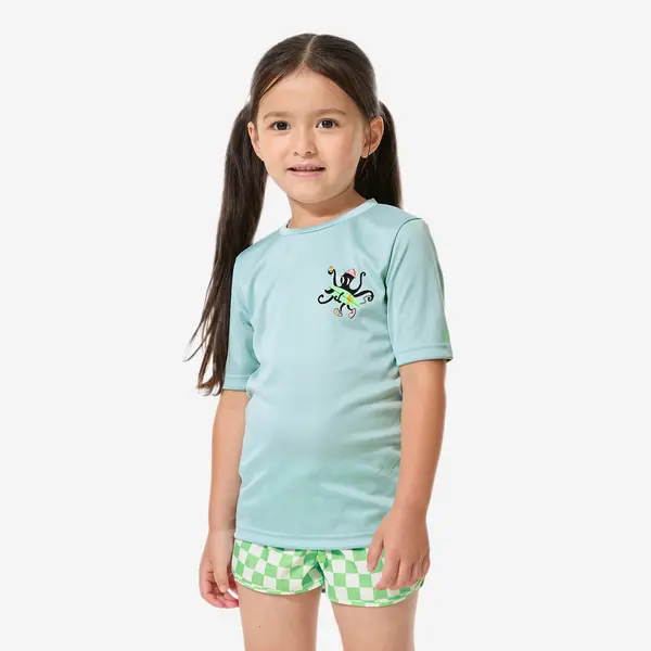 Tricou anti UV 100 UPF50+, UV>95% Poulpy Albastru Copii