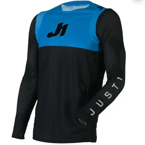 Tricou atv cross Just1 J-Flex Dual, culoare negru albastru, marime 2XL