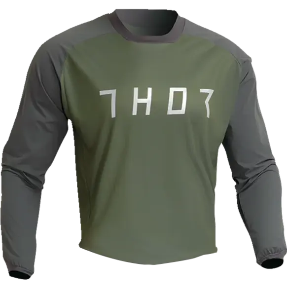 Tricou atv cross Thor Terrain, culoare verde gri, marime 2XL