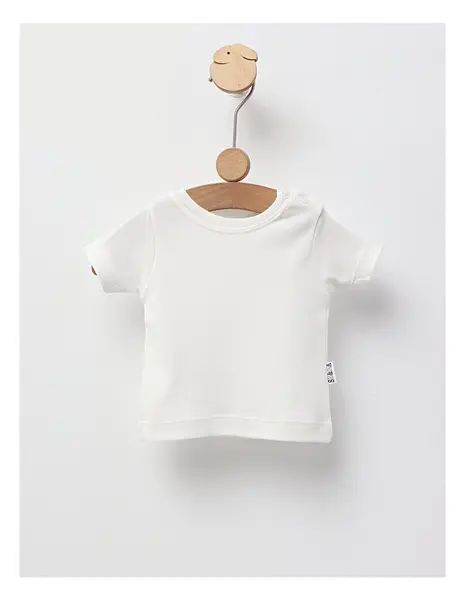 Tricou bebe, 100% bumbac, ecru