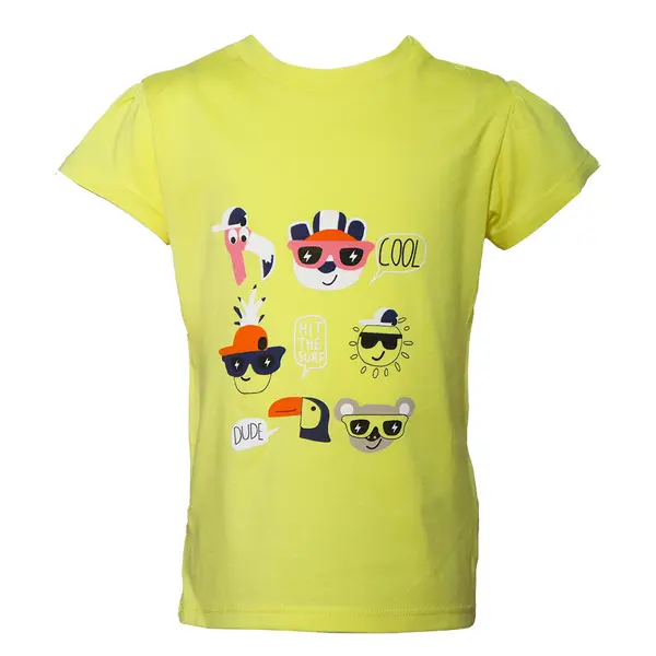Tricou bebe maneca scurta DL06 galben/imprimeu, Danina | 24 luni