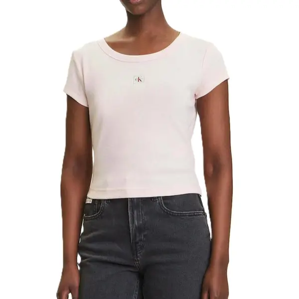 Tricou Calvin Klein A- WOVEN LABEL 2X2 RIB BABYTEE