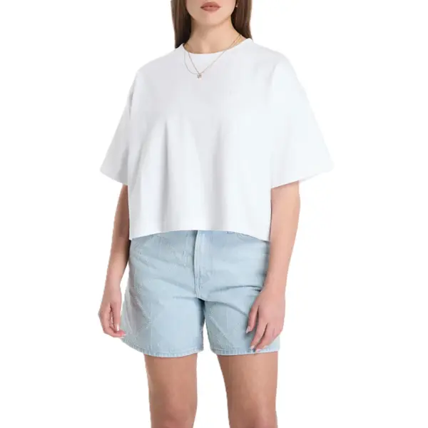 Tricou Calvin Klein SS CROPPED BOXY SATIN FLORAL TEE