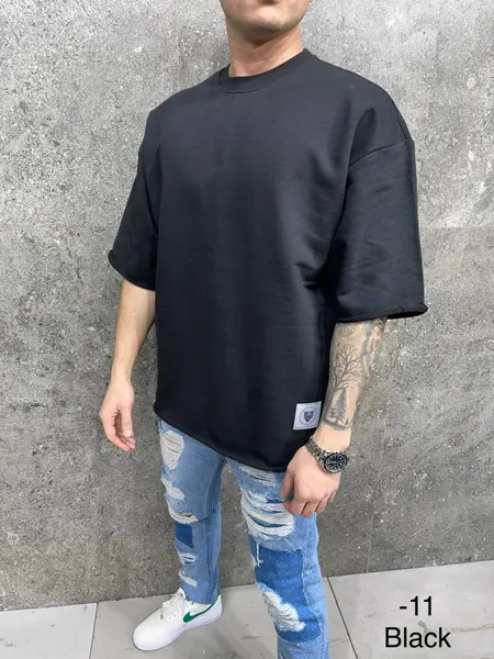 TRICOU CLASIC OVERSIZE BLACK TSAS342(6049) (MĂRIME: M)