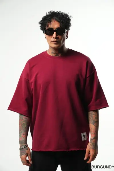 TRICOU CLASIC OVERSIZE BURGUNDY TSAS454(6049) (MĂRIME: M)
