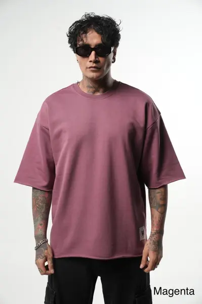 TRICOU CLASIC OVERSIZE MAGENTA TSAS457(6049) (MĂRIME: M)
