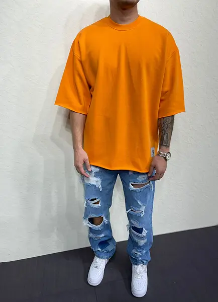 TRICOU CLASIC OVERSIZE ORANGE TSAS339(6049) (MĂRIME: S)