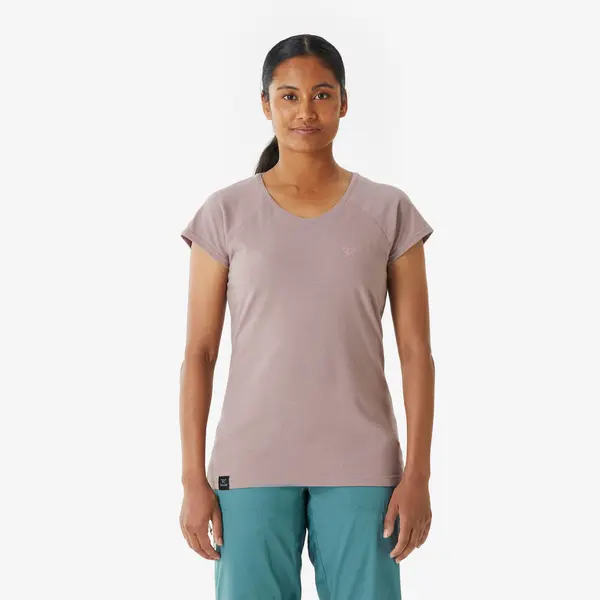 Tricou confortabil escaladă mov damă