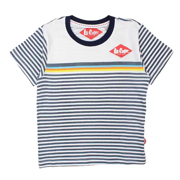 Tricou copii, 100% bumbac, alb negru, Lee Cooper Engros