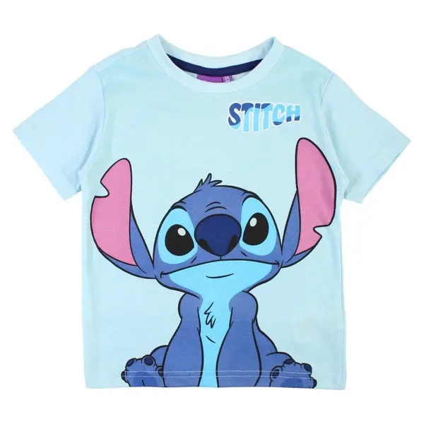 Tricou copii 100% bumbac, albastru, Happy Days, Stitch Engros